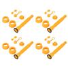 4 Set Gas Can Spout Kit Leakproof Flexible Nozzle Replacement Set for 1 2 5 10 Gal Cans