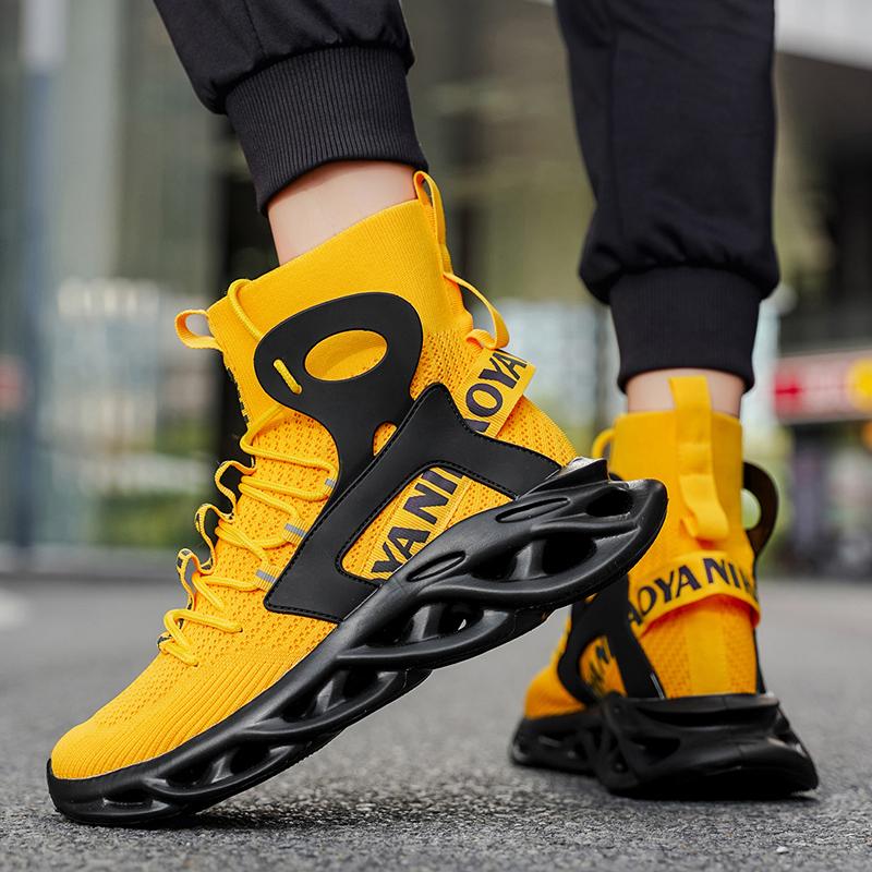 TUINANLE Tides Men Breathable High Top Tenis Sneakers Sport Running Casual Lace Up Walking Sneakers