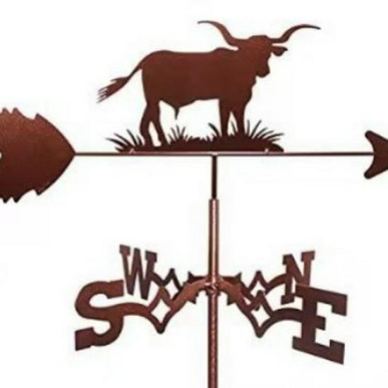 Wetterfahnen-Ornament aus Edelstahl für den Außenhof