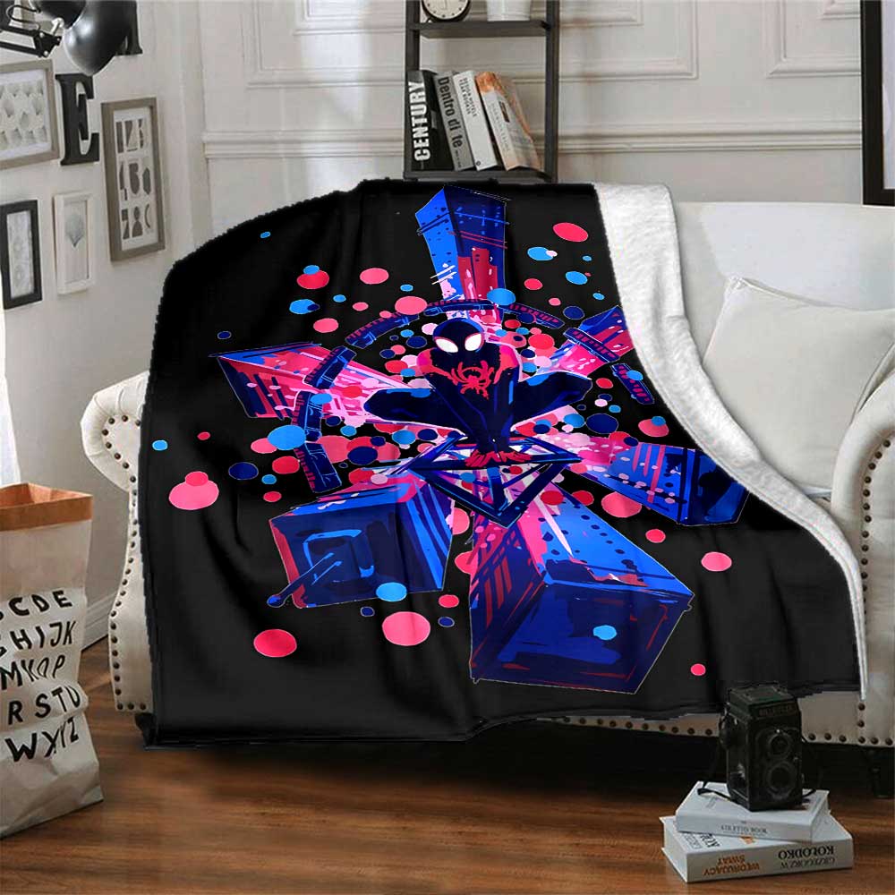 Spider-Man: Spider-Verse Cozy Blanket Ultra-Soft Suitable for Sofa Couch Office Bed Picnics Four Seasons Multipurpose Decor Unique Gift Y43