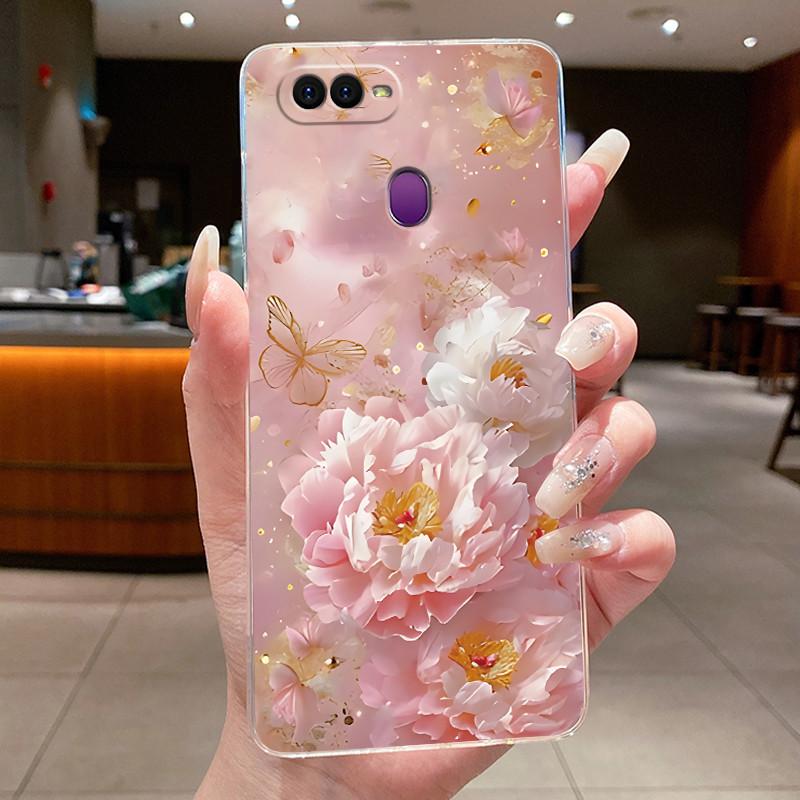 Case For OPPO A5S A12 AX5S A7 2018 AX7 A7N A12S A11K Luxury Fashion Butterfly Flowers New Design Clear Soft Silicone Phone Case