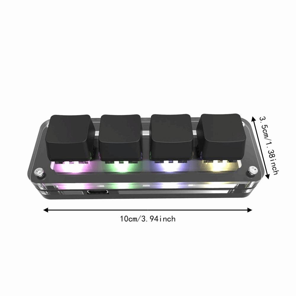1/1 Keys Programming Keyboard Select Copy Paste Hot Key Mini Keyboard RGB Light 1 Control Knob Custom Keyboard for E-sports
