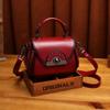 Retro Handbag for Women Korean Version  New Summer Oily Wax Leather Small Square Bag Fashionable and One Shoulder Crossbody