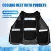 Cooling Vest for Men Women Adjustable Breathable Mesh Ice Vest with 4 Pockets Summer Cool Jacket for Hot Weather Outdoor Work Fishing Cycling