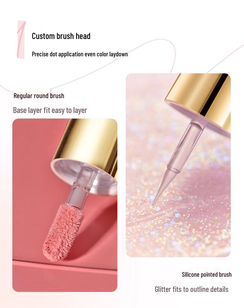 OUTOFOFFICE Temperament Mist Versatile Liquid Eyeshadow - Fine Shimmer, Matte, Glitter, Portable for Daily Use