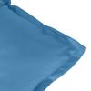 Low Backrest Cushions 4 Pcs. Melange Blue 100x50x7 Cm Fabric