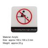 Acrylic Creative Signage No Throwing from High Altitude Sign Wall Label Sticker Warning Badge for Residential Communities Office Shopping Malls Hotels