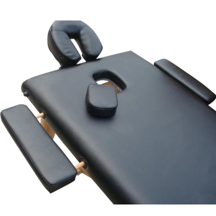 Portable Folding Beech Wood Massage Bed for Home Spa, Moxibustion Therapy, and Beauty Treatments