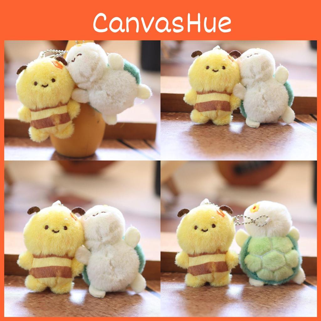 Turtle Plush Bee Pendant Bag Accessory Keychain Animal Doll Decoration Toys