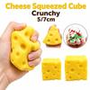 5/7cm Cheese Squeezed Cube Sound Effects TPR Fidget Toy Cheese Stress Ball  Children's Gifts