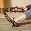 Fashion 2025 French Sexy Pointed Toe High Heels Women Brown Retro Suede Mary Jane Shoe Elegant Kitten Heel Shoes for Women Evening Heels