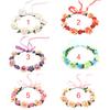Flower Hair Wreath Headband Floral Crown Garland with Adjustable Ribbon Festivals Wedding Party Headpiece for Women Girl