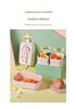 Microwaveable Cartoon Bento Box - Double-Layer Plastic, Compartmentalized for Student Lunches/Fruit