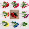 20pcs 7 Colors Simulated Rose DIY Party Decoration Festival Supplies Small Artificial Rose Flowers Home Decor Bouquet Home Decor