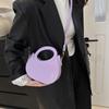 Fashionable Classic Women's Commuting Date Single Simple Shoulder Bag Striped Handbag Fashionable Round Crossbody Bag