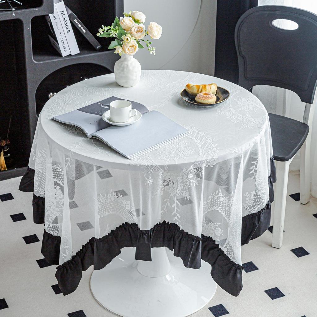 Vintage Lace Tablecloth Round Rectangular Dining Table Coffee Table Tablecloth Artistic Cover Cloth