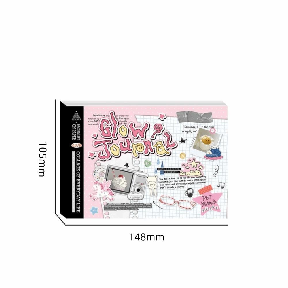Transparent Stickers 3D Sticker Book PET Sticker Text Stickers Journal Stickers Notebook Decor