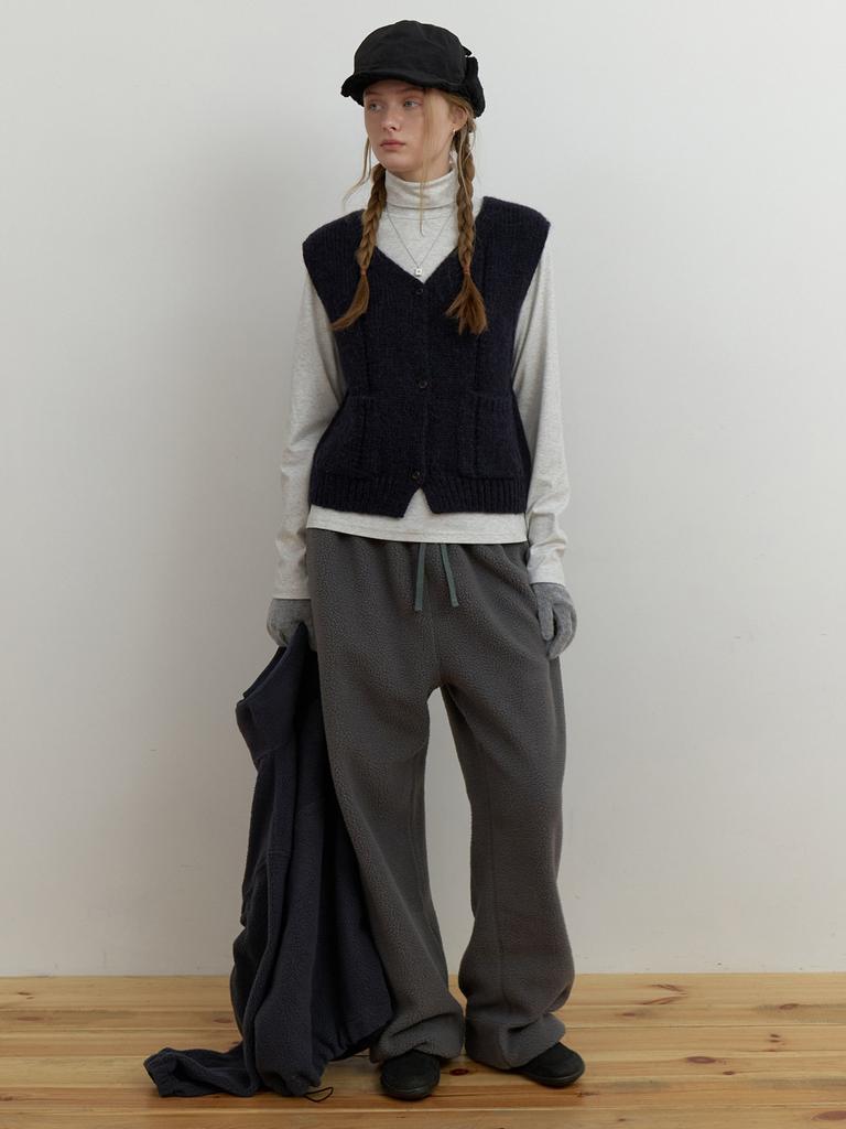 Deomiteun Sog Fleece Sweat Pants (Charcoal)