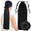 Silk for Long Perfect for Summer No Protects Hair from Dryness and Moisturizes and Beautiful Ponytail Cap Size 100% Nightcap, Scrunchie, Hair,