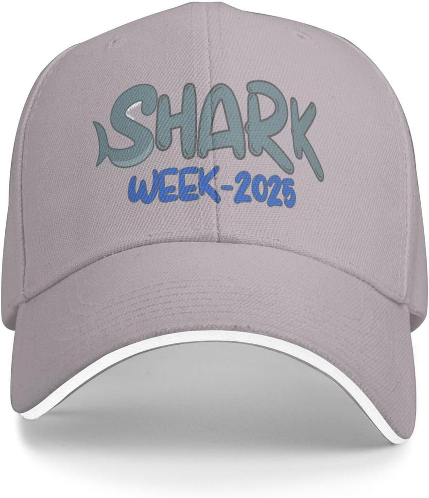 Shark Week Graphic Print Baseball Cap Polyester Casual Outdoor Adjustable Hat