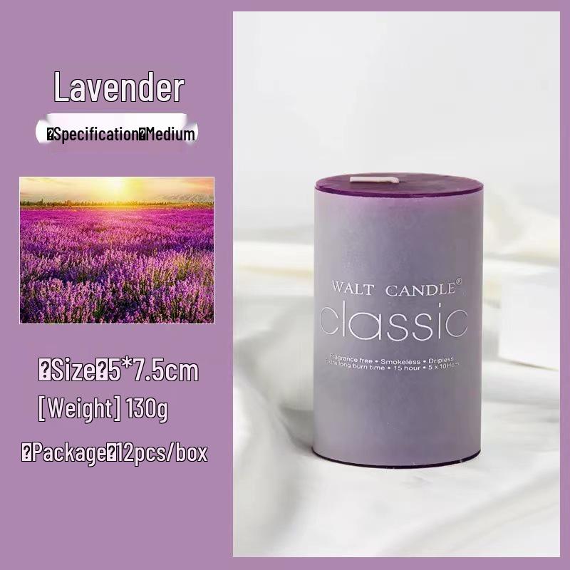 Colorful Cylindrical Scented Candles - Smokeless for Emergency, Weddings, Birthdays, and Church or Hotel Décor