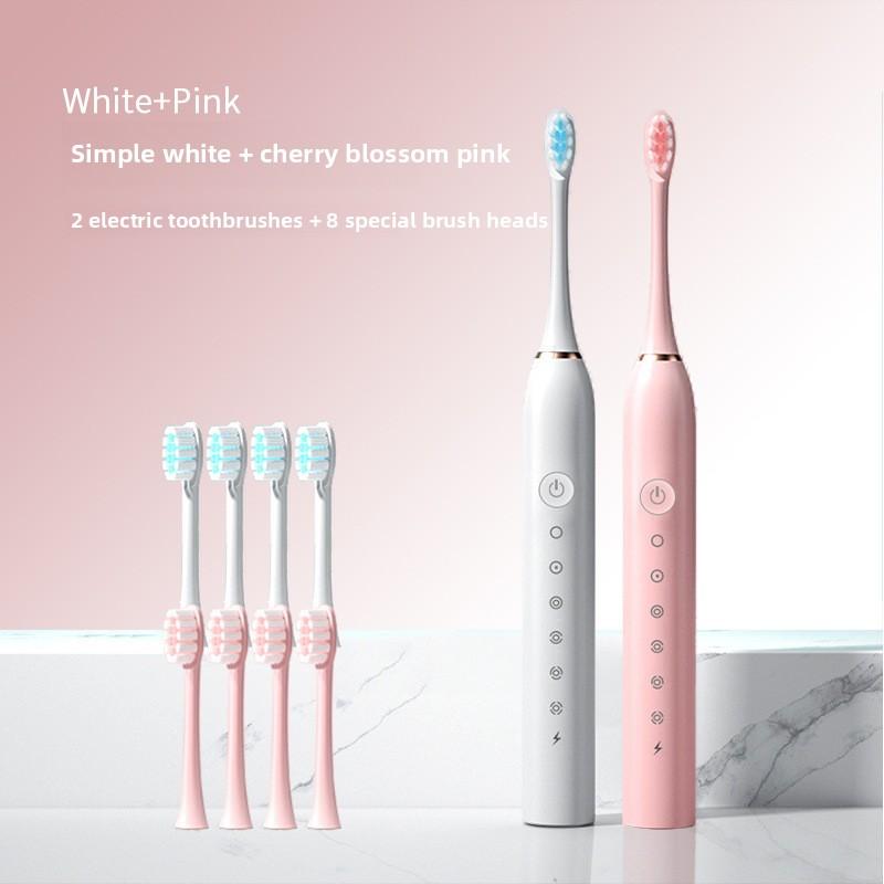 Electric Toothbrush, Rechargeable Model, Universal Soft Bristle Brush for Adults and Children, Portable Travel Set for Home Use, Toothbrush.
