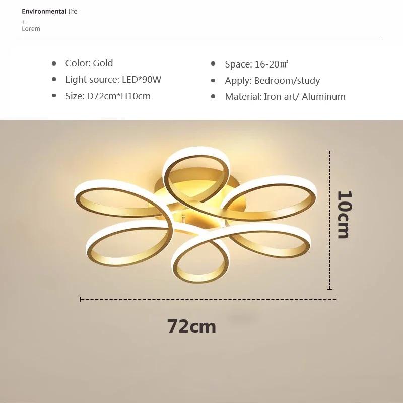 Modern LED Ceiling Lamp For Living Room Restaurant Bedroom Chandelier Six Petal Flower Design Ceiling Lights Home Decor Fixture