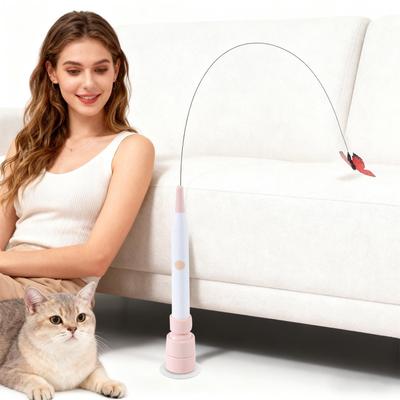 Interactive Toys for Cats Detachable 2-Mode Pet Exercise Teaser Stick Electric Cats Teaser Wand Toys for Small Medium Large