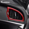 Real Soft Carbon Fiber Sticker For Kia Stinger CK 2019 2020 2021 2022 2023 LHD RHD Car Instrument AC Outlet Trim Accessories