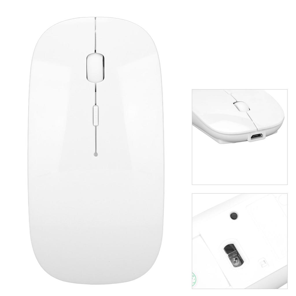 Wireless Mouse Silent Working 450mAh Rechargeable Auto Sleep Fingerprint Proof Comfortable Laptop Mouse