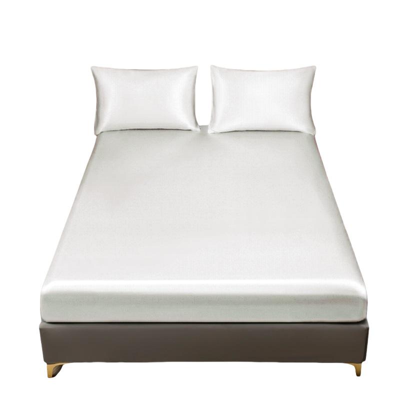 Custom Satin Washed Silk Fitted Bed Sheet & Pillowcase Set