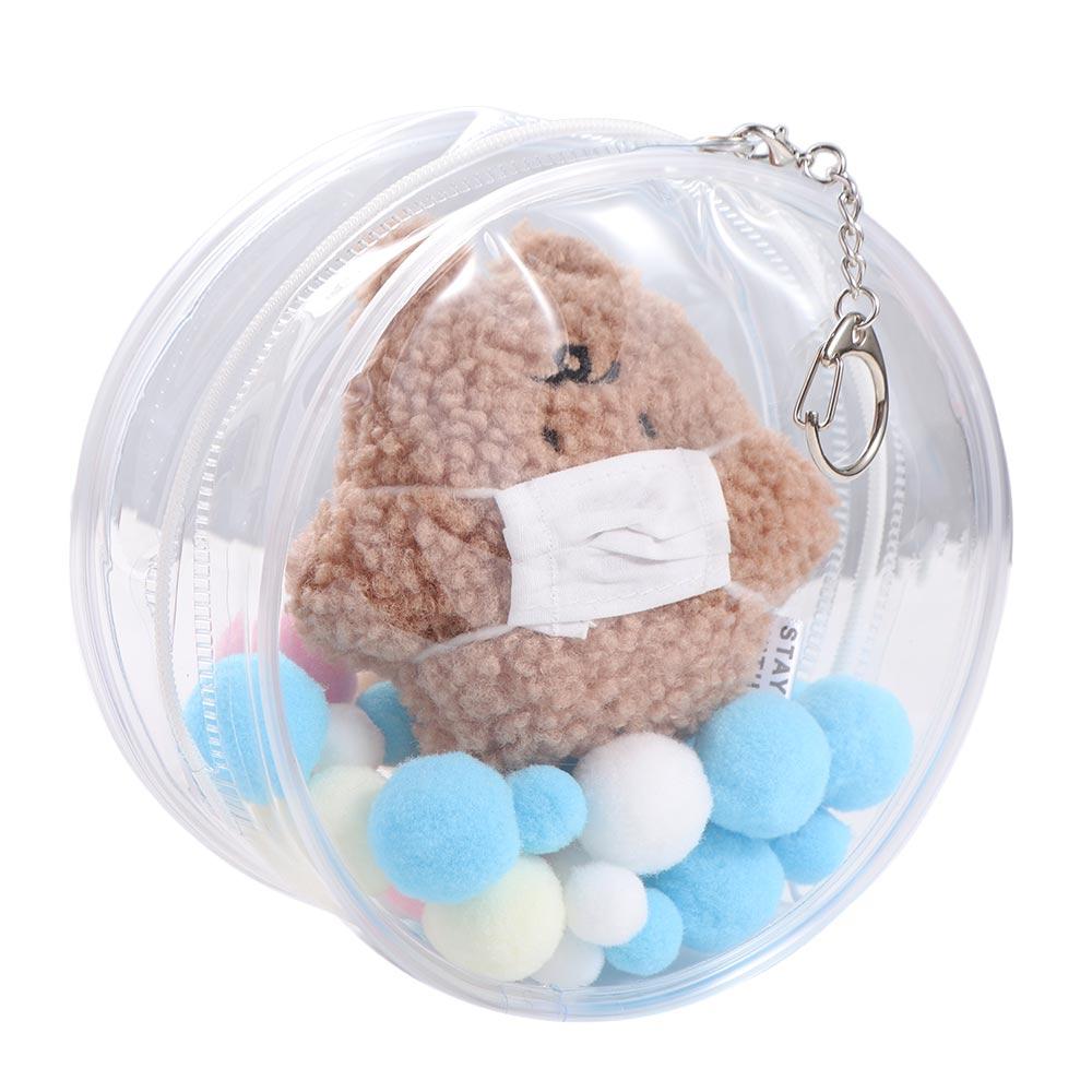 10cm Doll Clear Outdoor Doll Bag Multicolor Outdoor Doll Display Bag  DIY Keychain