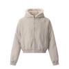 Unisex Retro Deconstructed Silhouette Fur Collar Hooded Jacket for Autumn/Winter