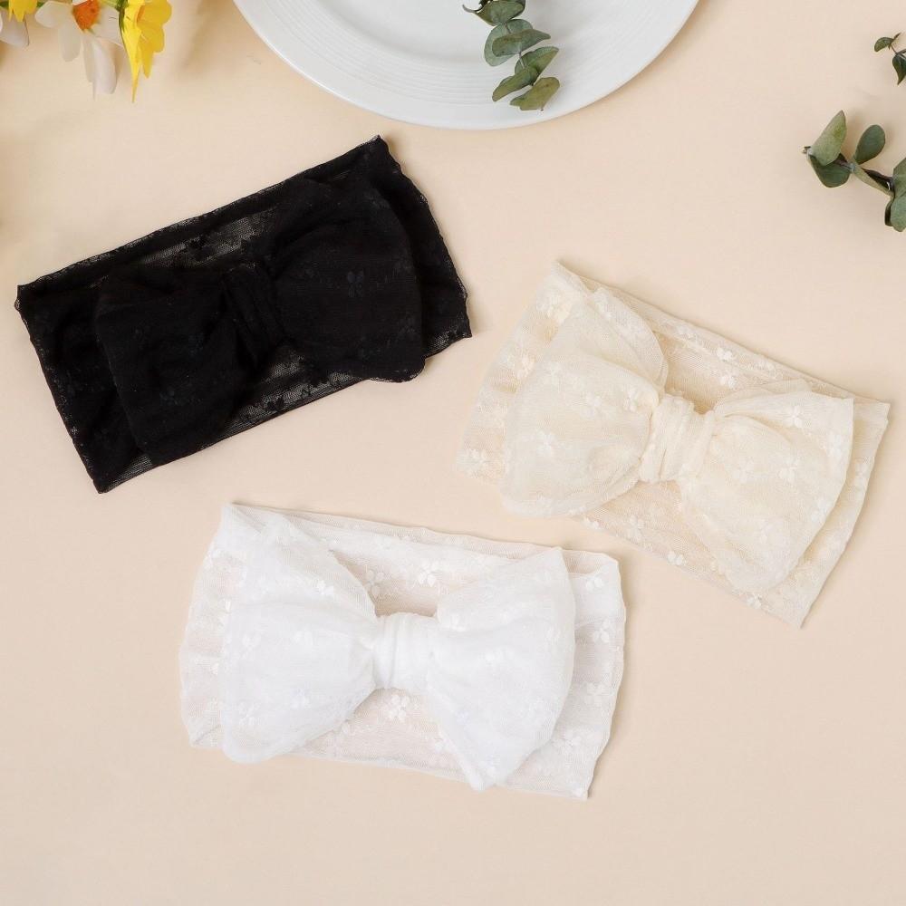 High Elasticity Bow Headband Soft Breathable Lace Mesh Headband Baby Headband Hair Accessories
