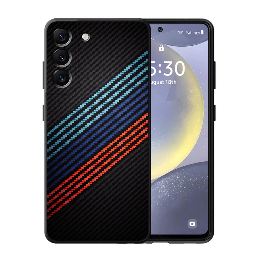 Geometrische Kohlefaserhülle für Samsung Galaxy A57 A23 A25 A37 A22 A55 A53 A35 A26 A52 A36 A32 A24 A73 A51 Handyhülle A72 A71