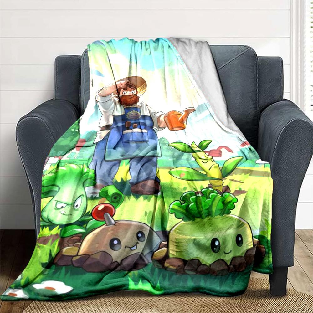 Plants Vs. Zombies Blanket Soft Warm Cozy Suitable for Bedding Seaside Livingroom for All Occasions Modern Style Birthday Christmas Gift Blanket