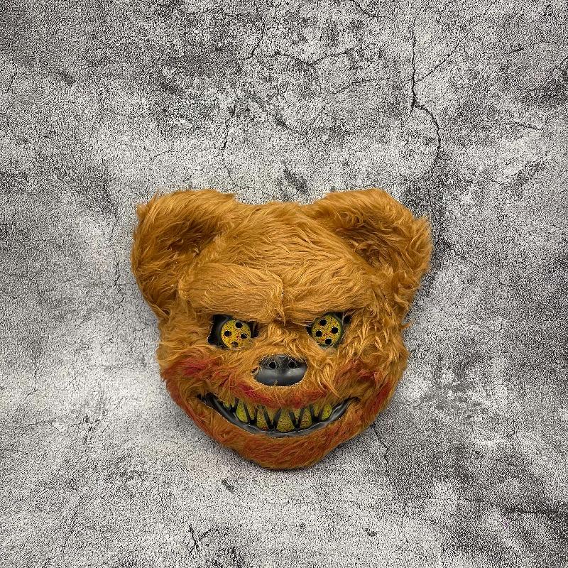 Halloween Cosplay Party Luminous LED Light Face Mask Make-up Horror Rabbit Bear Mask Headgear Cartoon Animal Carnival Head Cover