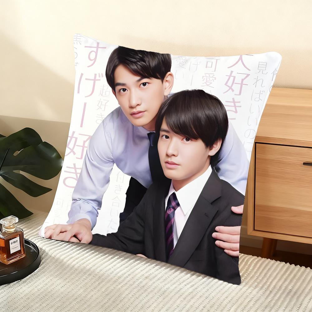 Cushion Cover Silky Short Plush Home Sofa Cushion Cover - Invisible Zipper Home Decoration Cherry Magic TV Series