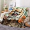 Pomeranian Print Flannel Blanket, High quality Comfortable for All Seasons, Home Decor, Warmth and Comfort, Perfect for Christmas Gifts