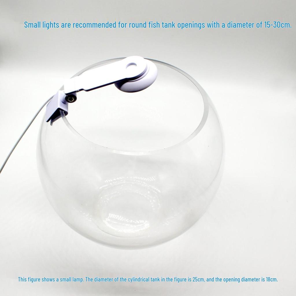 Round Waterproof LED Fish Tank Light for Aquatic Plants and Color Enhancement