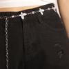 Sweet Butterfly Dripping Oil Metal Waist Chain Diamond Women's Belt White Chain