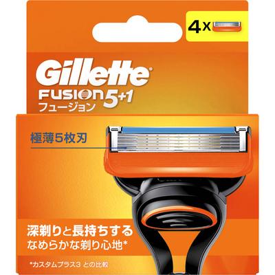 Gillette Fusion Manual, 4 Replacement Blades Men's Replacement Blades Razors for Men Place the Used Blade In an Empty Space In the Case and