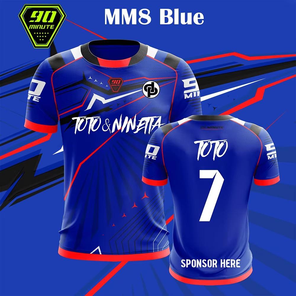 Summer New 90 Minutes Series MM8 Jerseys Football T-shirts Outdoor Sports Breathable Quick-drying Tops Crewneck Tees