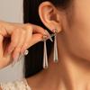Simple Metal-sensitive Glossy Water Drop Silver Needle Earrings, European and American Commuter Niche Earrings, 