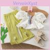 Stylish Korean Children's Summer Outfit Set For Girls With Soft Sleeveless Top And Trendy Wide Leg Pants