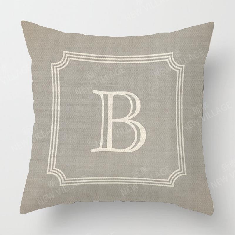 Home Living Room Fashion Grey Letter Decoration Cushion Covers Linen Throw Pillow Covers45*45 Pillowcase 40x40cm 50x50 45x45