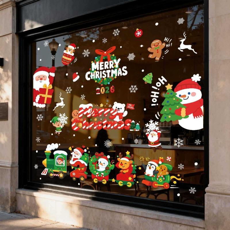

Christmas Decorations, Santa Claus Train, Static Electricity Stickers, Window Display Stickers, Door Stickers, Window Stickers