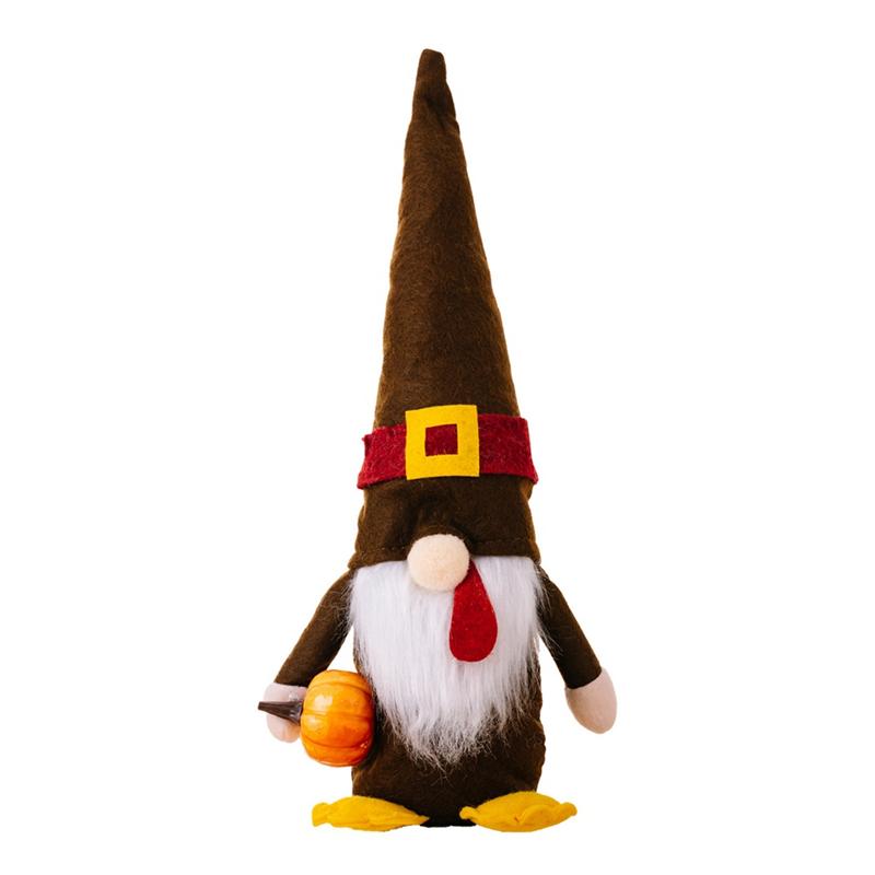 ABBY-Thanksgiving Decoration Harvest Festival Turkey Faceless Rudolph Gnome Gnome Maple Leaf