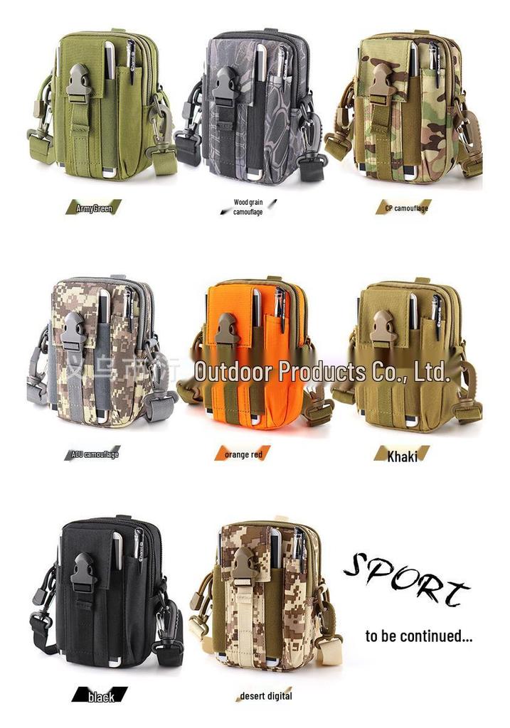Men's Tactical Camouflage Waist Pack: Multi-Functional Outdoor Cycling Bag for Coins, Phone, and More