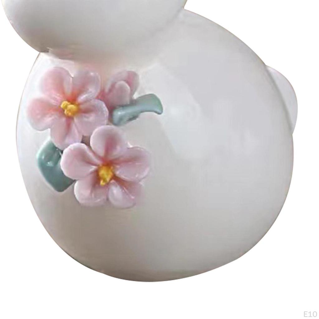 Adorable Ceramic Bunny Statue for Home and Garden Decor